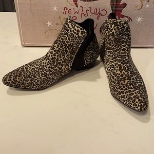 Size10 modern and  ankle , animal print booties .